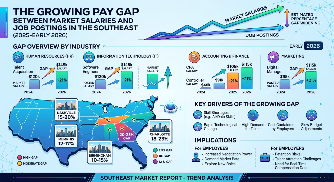 The Growing Pay Gap Between Market Salaries and Job Postings in the Southeast