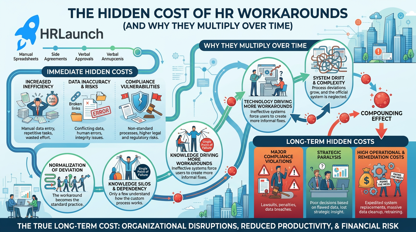 The Hidden Cost of HR Workarounds (And Why They Multiply Over Time)